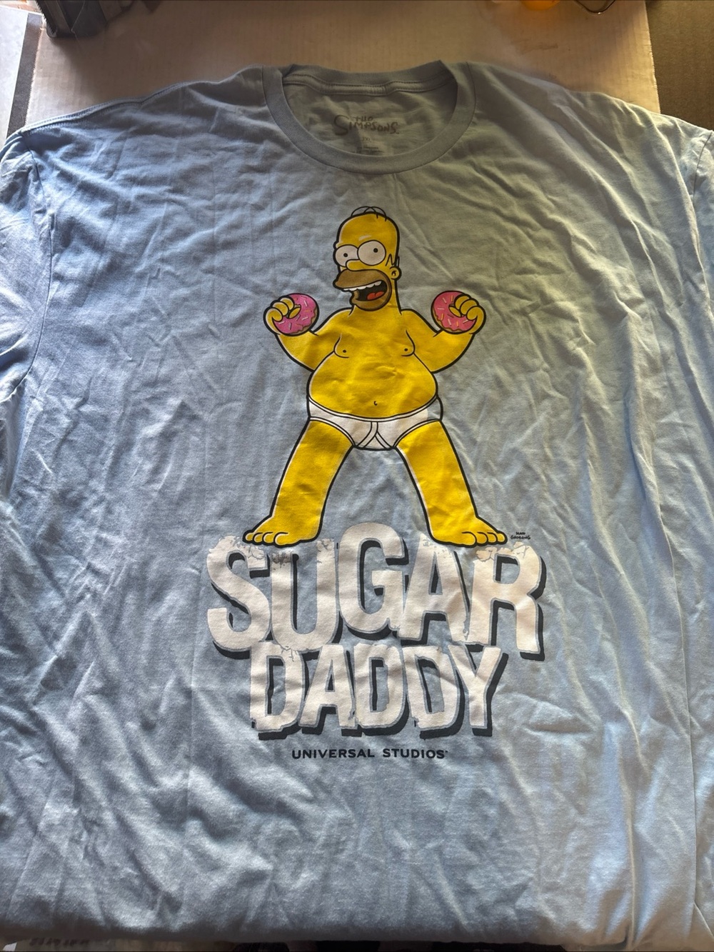 Universal Studios Light Blue 'Sugar Daddy' Graphic Short Sleeve Tee
